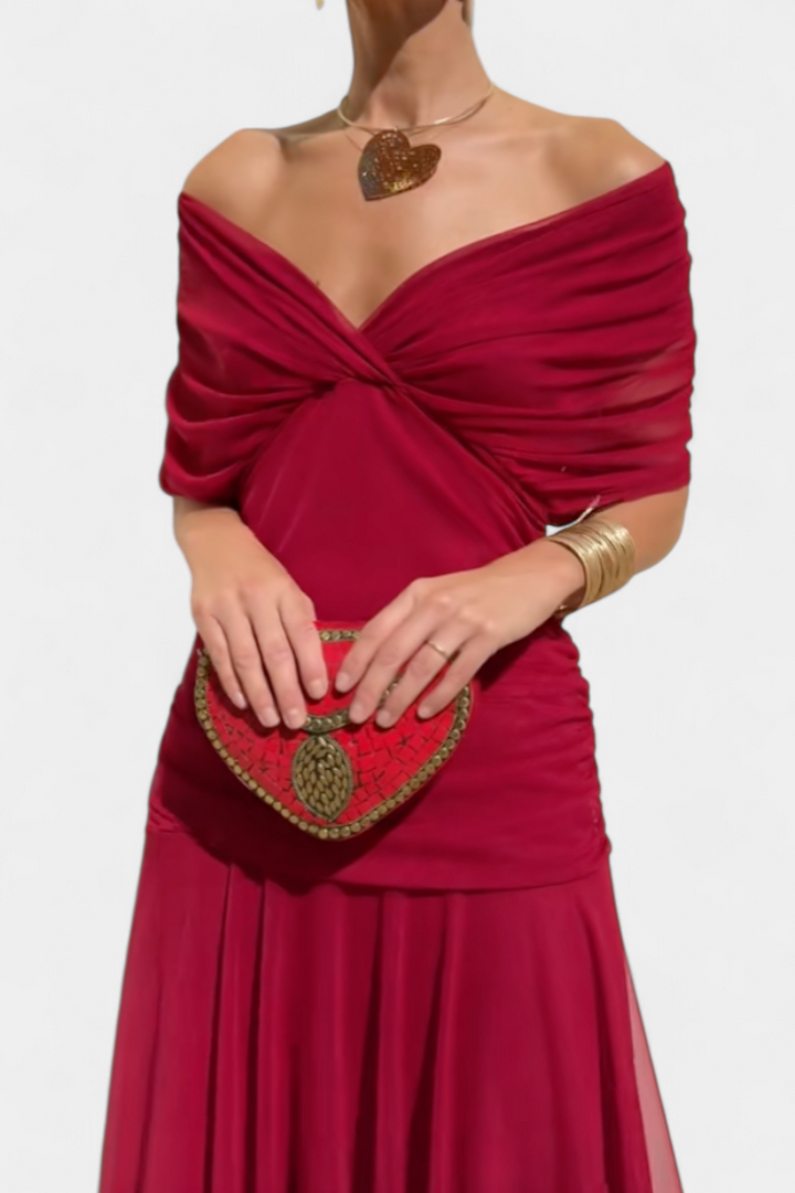 Alondra | Long Floral Dress with V-Neck
